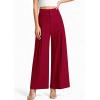 image:imagePRETTYGARDEN Womens Spring Wide Leg Palazzo Pants 2026 Trendy Loose Button High Waist Pleated Work Business Casual TrousersRed