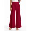 image:imagePRETTYGARDEN Womens Spring Wide Leg Palazzo Pants 2026 Trendy Loose Button High Waist Pleated Work Business Casual TrousersRed