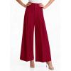 image:imagePRETTYGARDEN Womens Spring Wide Leg Palazzo Pants 2026 Trendy Loose Button High Waist Pleated Work Business Casual TrousersRed