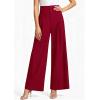 image:imagePRETTYGARDEN Womens Spring Wide Leg Palazzo Pants 2026 Trendy Loose Button High Waist Pleated Work Business Casual TrousersRed