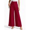 image:imagePRETTYGARDEN Womens Spring Wide Leg Palazzo Pants 2026 Trendy Loose Button High Waist Pleated Work Business Casual TrousersRed