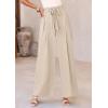 image:imagePRETTYGARDEN Womens Wide Leg Work Pants Business Casual High Waisted Loose Palazzo Trouser Summer ClothesBeige