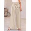 image:imagePRETTYGARDEN Womens Wide Leg Work Pants Business Casual High Waisted Loose Palazzo Trouser Summer ClothesBeige