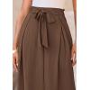 image:imagePRETTYGARDEN Womens Wide Leg Work Pants Business Casual High Waisted Loose Palazzo Trouser Summer ClothesBrown