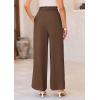 image:imagePRETTYGARDEN Womens Wide Leg Work Pants Business Casual High Waisted Loose Palazzo Trouser Summer ClothesBrown