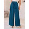 image:imagePRETTYGARDEN Womens Wide Leg Work Pants Business Casual High Waisted Loose Palazzo Trouser Summer ClothesDark Blue