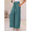 image:imagePRETTYGARDEN Womens Wide Leg Work Pants Business Casual High Waisted Loose Palazzo Trouser Summer ClothesSage Green