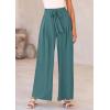 image:imagePRETTYGARDEN Womens Wide Leg Work Pants Business Casual High Waisted Loose Palazzo Trouser Summer ClothesSage Green