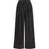 image:imagePRETTYGARDEN Casual Womens Pants 2026 Elastic Waist Palazzo Long Pajama Wide Leg Trousers Knit Fall Outfits with PocketsDot Black White