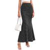 image:imagePRETTYGARDEN Womens Maxi Skirt 2026 Summer Flowy Polka Dot Floral High Waisted Mermaid Office Work Spring Long Slip Skirts