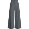 image:imagePRETTYGARDEN Womens Spring Wide Leg Palazzo Pants 2026 Trendy Loose Button High Waist Pleated Work Business Casual TrousersGrey