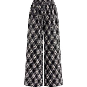 image:imagePRETTYGARDEN Casual Womens Pants 2026 Elastic Waist Palazzo Long Pajama Wide Leg Trousers Knit Fall Outfits with PocketsBig Plaid Black