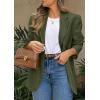 image:imagePRETTYGARDEN 2026 Blazers for Women Business Casual Long Sleeve Lapel Open Front Suit Jacket Work Blazer with PocketsArmy Green