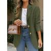 image:imagePRETTYGARDEN 2026 Blazers for Women Business Casual Long Sleeve Lapel Open Front Suit Jacket Work Blazer with PocketsArmy Green