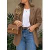 image:imagePRETTYGARDEN 2026 Blazers for Women Business Casual Long Sleeve Lapel Open Front Suit Jacket Work Blazer with PocketsBrown
