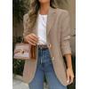 image:imagePRETTYGARDEN 2026 Blazers for Women Business Casual Long Sleeve Lapel Open Front Suit Jacket Work Blazer with PocketsCamel