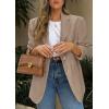 image:imagePRETTYGARDEN 2026 Blazers for Women Business Casual Long Sleeve Lapel Open Front Suit Jacket Work Blazer with PocketsCamel