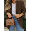 image:imagePRETTYGARDEN 2026 Blazers for Women Business Casual Long Sleeve Lapel Open Front Suit Jacket Work Blazer with PocketsDark Brown