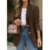 image:imagePRETTYGARDEN 2026 Blazers for Women Business Casual Long Sleeve Lapel Open Front Suit Jacket Work Blazer with PocketsDark Brown