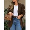 image:imagePRETTYGARDEN 2026 Blazers for Women Business Casual Long Sleeve Lapel Open Front Suit Jacket Work Blazer with PocketsDark Brown