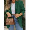 image:imagePRETTYGARDEN 2026 Blazers for Women Business Casual Long Sleeve Lapel Open Front Suit Jacket Work Blazer with PocketsDark Green