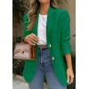 image:imagePRETTYGARDEN 2026 Blazers for Women Business Casual Long Sleeve Lapel Open Front Suit Jacket Work Blazer with PocketsGreen