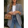image:imagePRETTYGARDEN 2026 Blazers for Women Business Casual Long Sleeve Lapel Open Front Suit Jacket Work Blazer with PocketsGrey