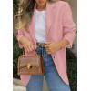 image:imagePRETTYGARDEN 2026 Blazers for Women Business Casual Long Sleeve Lapel Open Front Suit Jacket Work Blazer with PocketsGrey Pink
