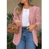 image:imagePRETTYGARDEN 2026 Blazers for Women Business Casual Long Sleeve Lapel Open Front Suit Jacket Work Blazer with PocketsGrey Pink