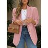 image:imagePRETTYGARDEN 2026 Blazers for Women Business Casual Long Sleeve Lapel Open Front Suit Jacket Work Blazer with PocketsGrey Pink