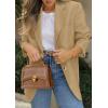image:imagePRETTYGARDEN 2026 Blazers for Women Business Casual Long Sleeve Lapel Open Front Suit Jacket Work Blazer with PocketsKhaki