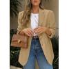 image:imagePRETTYGARDEN 2026 Blazers for Women Business Casual Long Sleeve Lapel Open Front Suit Jacket Work Blazer with PocketsKhaki