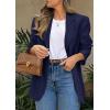 image:imagePRETTYGARDEN 2026 Blazers for Women Business Casual Long Sleeve Lapel Open Front Suit Jacket Work Blazer with PocketsNavy