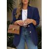 image:imagePRETTYGARDEN 2026 Blazers for Women Business Casual Long Sleeve Lapel Open Front Suit Jacket Work Blazer with PocketsNavy