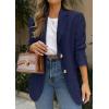 image:imagePRETTYGARDEN 2026 Blazers for Women Business Casual Long Sleeve Lapel Open Front Suit Jacket Work Blazer with PocketsNavy