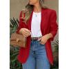image:imagePRETTYGARDEN 2026 Blazers for Women Business Casual Long Sleeve Lapel Open Front Suit Jacket Work Blazer with PocketsRed