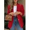 image:imagePRETTYGARDEN 2026 Blazers for Women Business Casual Long Sleeve Lapel Open Front Suit Jacket Work Blazer with PocketsRed