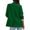 image:imagePRETTYGARDEN Blazers for Women 2026 Fall Work Office Suit Jackets Dressy Open Front Leopard Blazer Business Casual OutfitsGreen