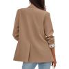 image:imagePRETTYGARDEN Blazers for Women 2026 Fall Work Office Suit Jackets Dressy Open Front Leopard Blazer Business Casual OutfitsKhaki