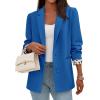 image:imagePRETTYGARDEN Blazers for Women 2026 Fall Work Office Suit Jackets Dressy Open Front Leopard Blazer Business Casual OutfitsRoyal Blue