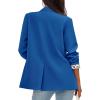 image:imagePRETTYGARDEN Blazers for Women 2026 Fall Work Office Suit Jackets Dressy Open Front Leopard Blazer Business Casual OutfitsRoyal Blue