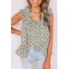 image:imagePRETTYGARDEN Boho Floral Tank Tops for Women Shirred Straps Pleated Summer Casual Sleeveless Shirts Tops Beach BlousesApricot