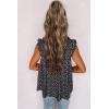 image:imagePRETTYGARDEN Boho Floral Tank Tops for Women Shirred Straps Pleated Summer Casual Sleeveless Shirts Tops Beach BlousesBlack