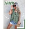 image:imagePRETTYGARDEN Boho Floral Tank Tops for Women Shirred Straps Pleated Summer Casual Sleeveless Shirts Tops Beach BlousesGreen