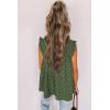 image:imagePRETTYGARDEN Boho Floral Tank Tops for Women Shirred Straps Pleated Summer Casual Sleeveless Shirts Tops Beach BlousesGreen