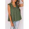 image:imagePRETTYGARDEN Boho Floral Tank Tops for Women Shirred Straps Pleated Summer Casual Sleeveless Shirts Tops Beach BlousesGreen