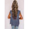 image:imagePRETTYGARDEN Boho Floral Tank Tops for Women Shirred Straps Pleated Summer Casual Sleeveless Shirts Tops Beach BlousesLight Blue