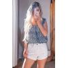 image:imagePRETTYGARDEN Boho Floral Tank Tops for Women Shirred Straps Pleated Summer Casual Sleeveless Shirts Tops Beach BlousesLight Blue