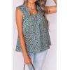 image:imagePRETTYGARDEN Boho Floral Tank Tops for Women Shirred Straps Pleated Summer Casual Sleeveless Shirts Tops Beach BlousesOlive Green