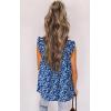image:imagePRETTYGARDEN Boho Floral Tank Tops for Women Shirred Straps Pleated Summer Casual Sleeveless Shirts Tops Beach BlousesRoyal Blue